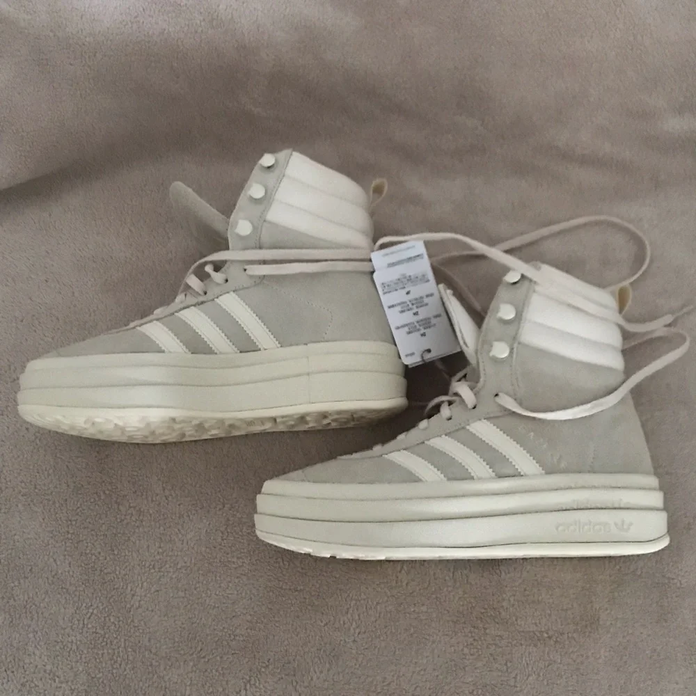 Women’s 5 ADIDAS Gazelle Wonder White High Top Lace Up Platform Sneaker Boot NWT - Picture 11 of 16